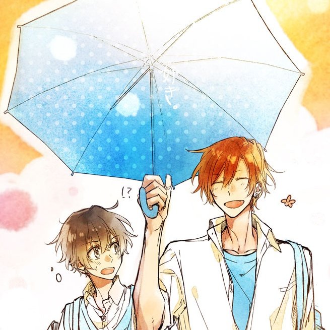 hourlysasamiya's tweet photo. reminder that whenever sasaki holds the umbrella its always leaning more towards miyano's side https://t.co/exlnktVe0t