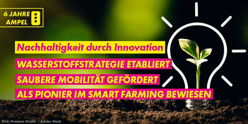 FDPFraktionRLP's tweet photo. Wir stehen für #Nachhaltigkeit durch #Innovation! 🌳 Deshalb bleiben wir technologieoffen, haben eine Wasserstoffstrategie erarbeitet, die saubere Mobilität der Zukunft immer im Blick und setzen bundesweit Standards im Smart Farming. (6/8) https://t.co/yWIIhYEpuC