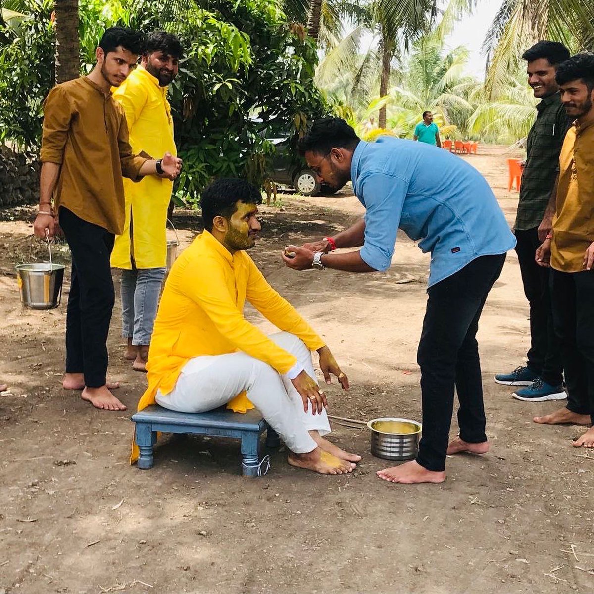 THE_ZALA_'s tweet photo. #pithi #vinaymarriage https://t.co/KXLd14Xxll