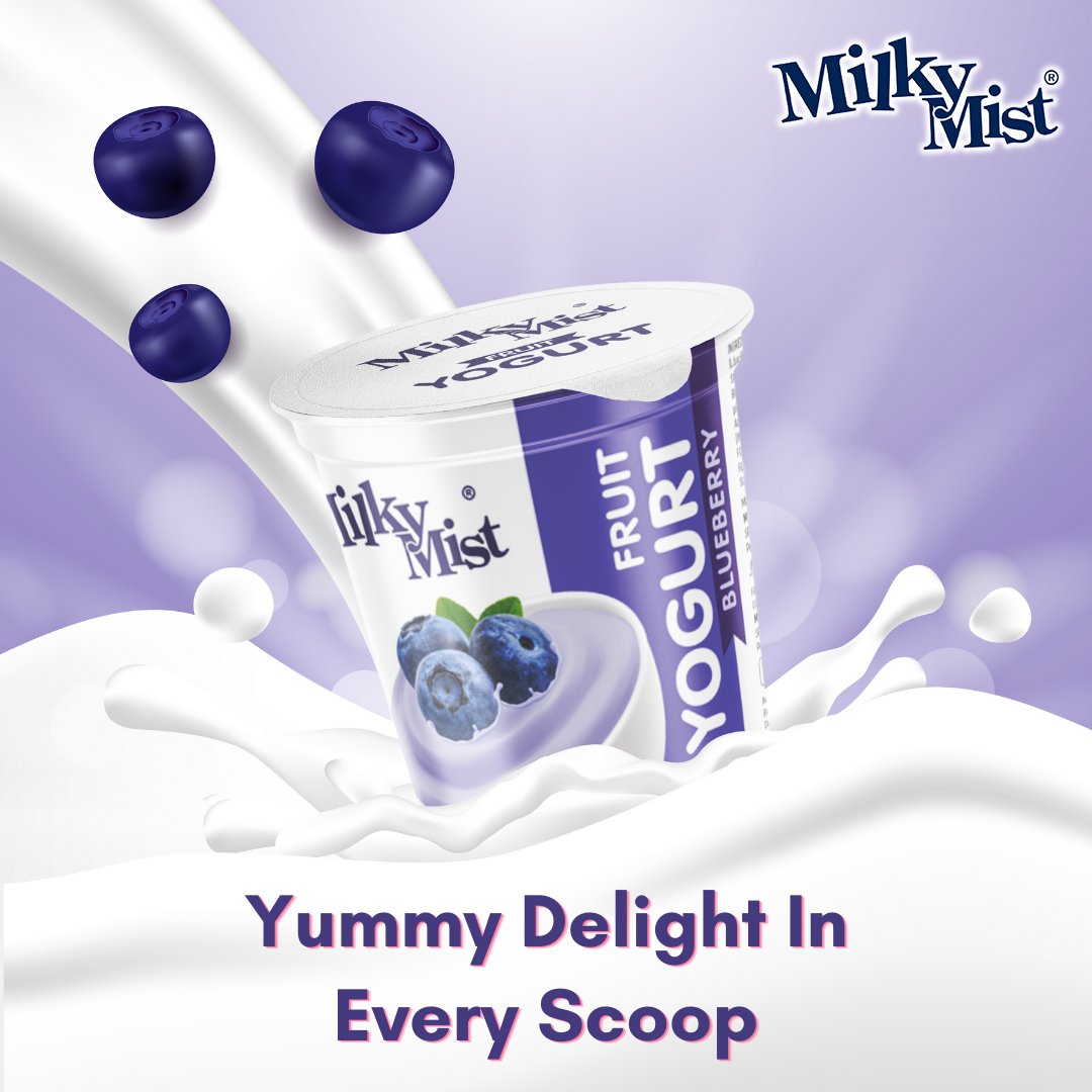 MilkyMistIndia's tweet photo. The taste of real, fresh blueberries in EVERY BITE!
Tip : Add some granola to your yogurt & enjoyyy. Thank us later! 😆
#milkymist #milkymistdairy #fruityogurt #freshyogurt #thickyogurt #snackoptions #healthysnacking # blueberry #blueberryyogurt #bluberries https://t.co/9BdKcYGxKj