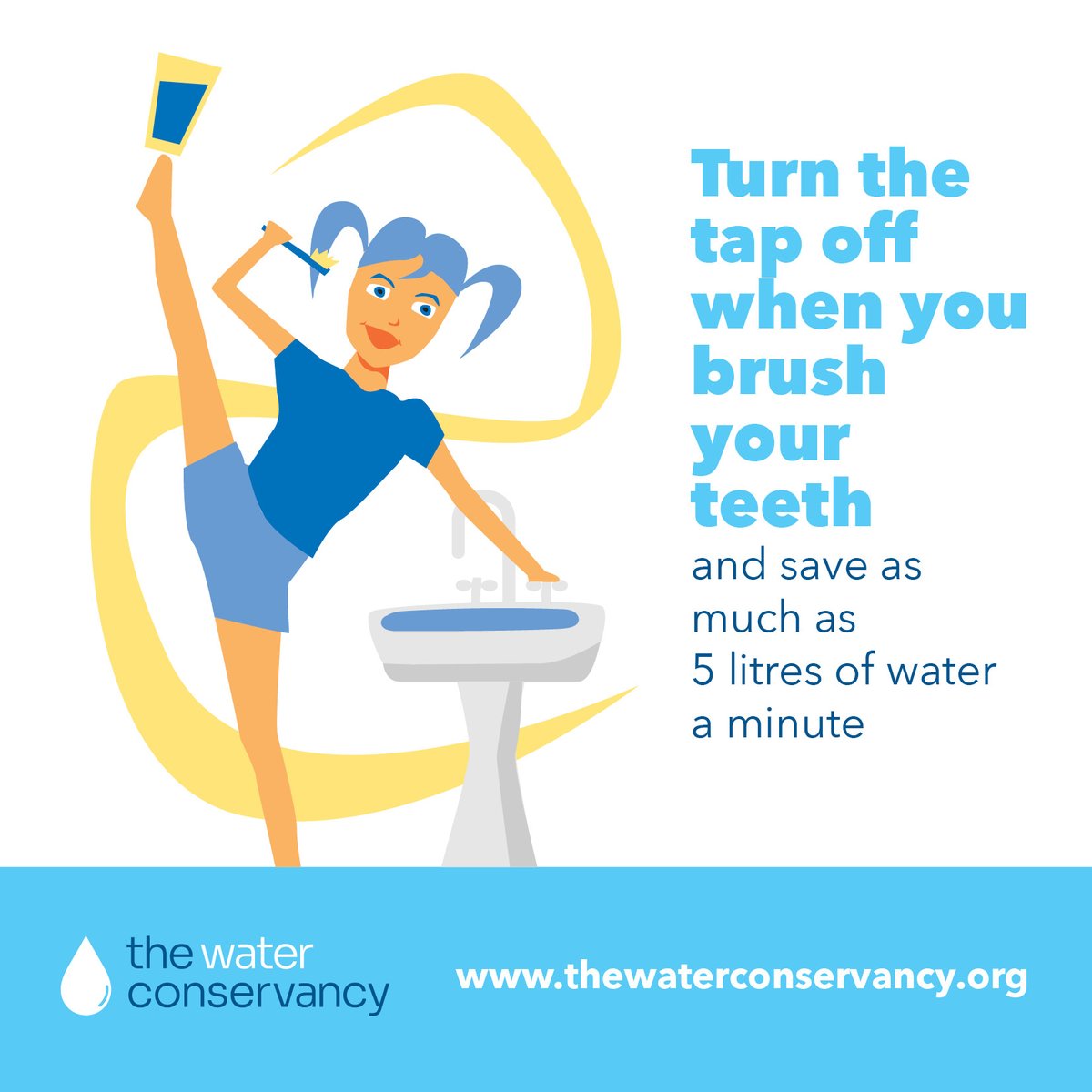 thinksmartwater's tweet photo. There are many ways to #SaveWater and it starts with you ๐ก
Did you know you can save as much as 5L of water a minute if you turn the tap off when you brush your teeth? ๐ง
#SmartWaterTip #TapOff https://t.co/qGXYPy19Rm