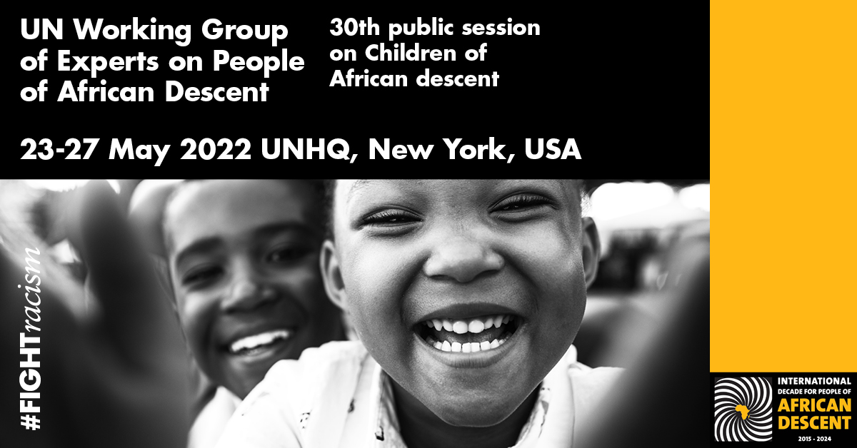 UNHumanRights's tweet photo. Today, and every day, we must stand against systemic racism. Join us next week in📍New York to #FightRacism!
 
How to participate: https://t.co/fytK0FiRFd
Send written submissions to: ohchr-africandescent@un.org
Watch live: https://t.co/x662CNPpVp
#WGEPAD #Africandescent https://t.co/ib8kqwUhLZ