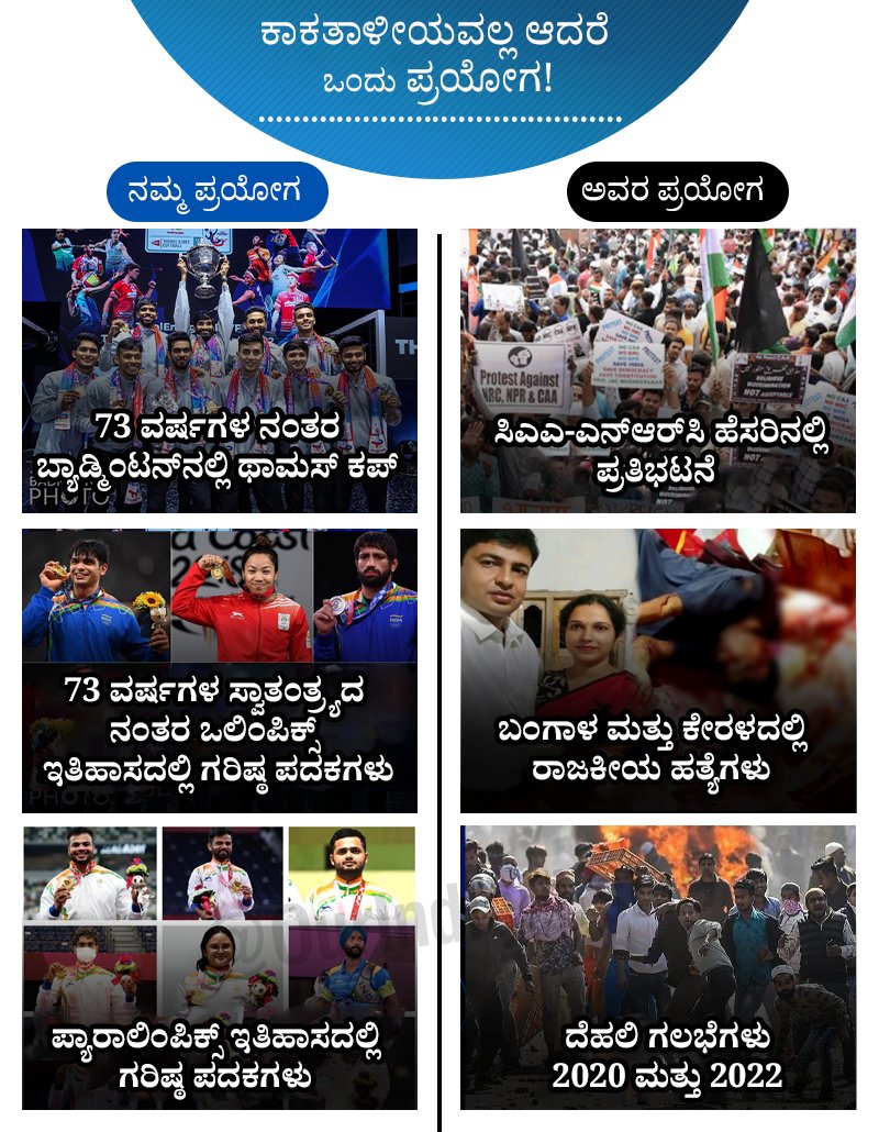 ForBJPKarnataka's tweet photo. ಕಾಕತಾಳೀಯವಲ್ಲ ಆದರೆ ಒಂದು ಪ್ರಯೋಗ! https://t.co/Y1jmUCck10