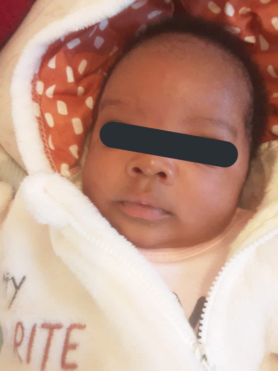 ItsHer_Nessa's tweet photo. My friend’s mother found a new born baby (Kganya) in February abandoned near a construction site. She was unconscious (due to being left overnight and rained on) and wrapped in a blue hospital plastic cover. She is now 11 weeks old. https://t.co/Vuo1nYcI4o