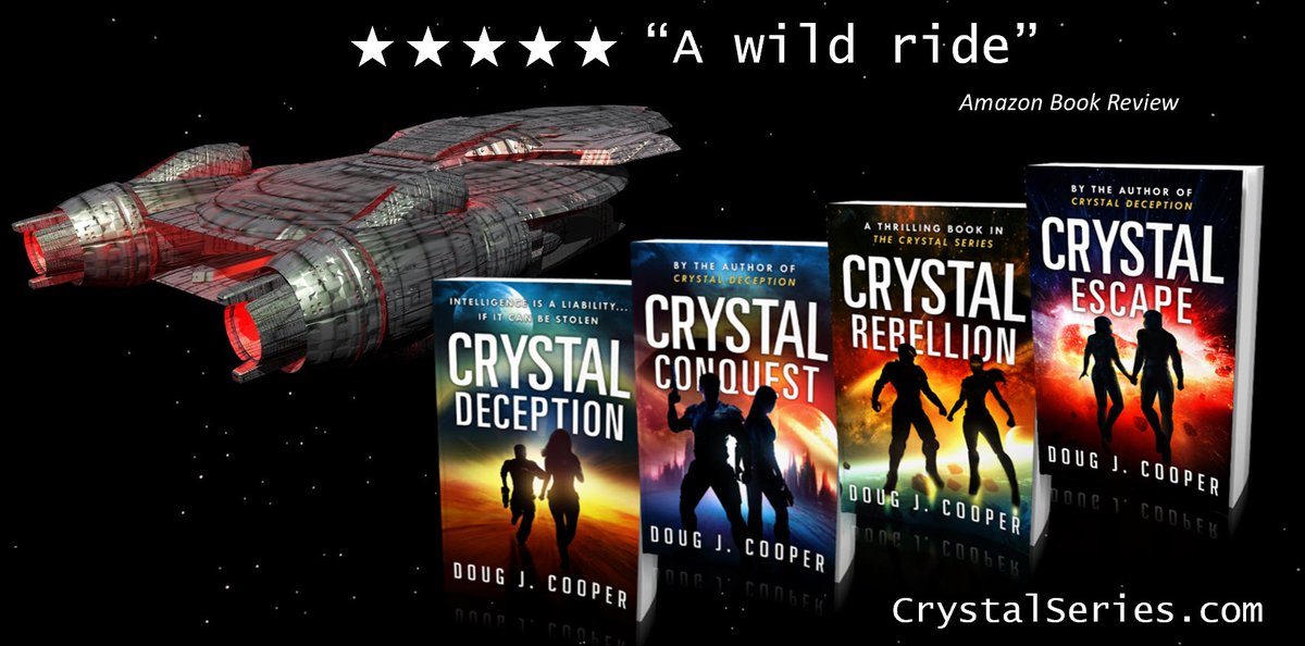 crystalseries's tweet photo. “I can’t remember the last time I enjoyed a book so much.” 
The Crystal Series – futuristic action &amp; suspense
Start with first book CRYSTAL DECEPTION
Series info: https://t.co/fBUJyfeSmb
Buy link: https://t.co/UPQnnh8taL
#kindleunlimited #scifi https://t.co/vYUwIPwkJN