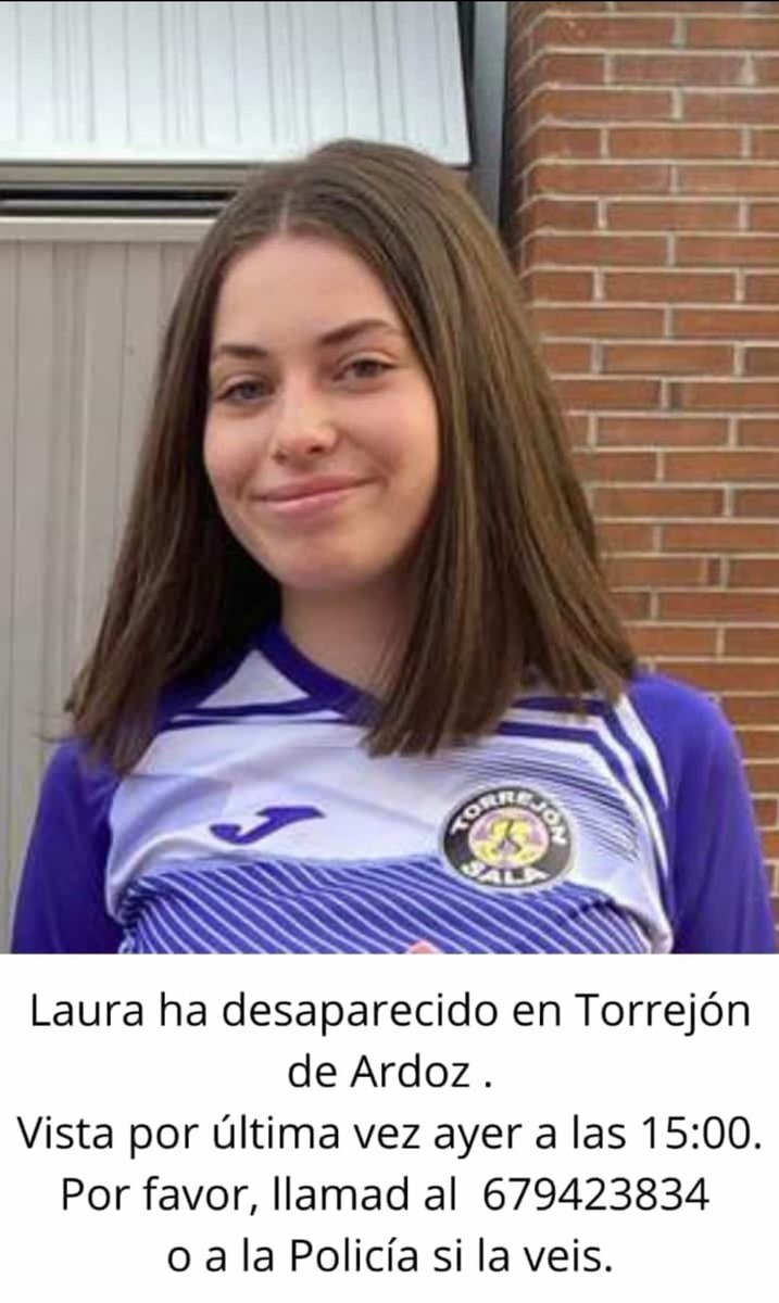 Por favor compartir | 
Solicitamos vuestra ayuda para encontrar cuanto antes a Laura.