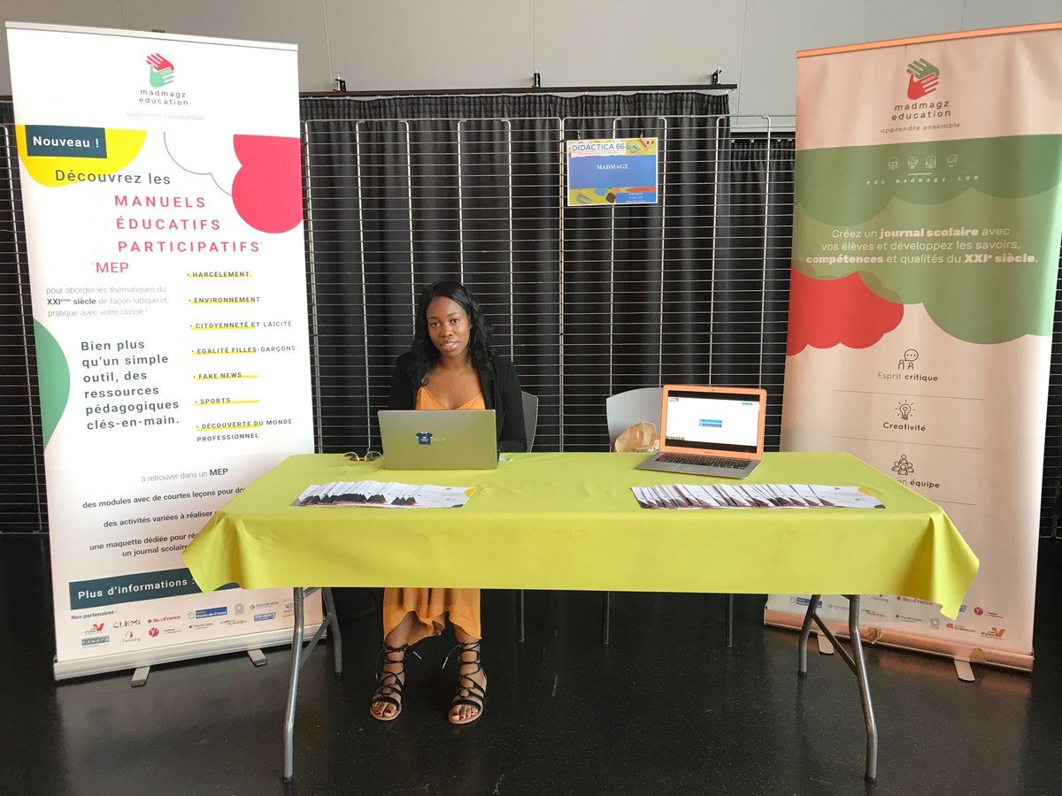 MadmagzEdu's tweet photo. L'équipe @MadmagzEdu est au salon #Didactica66  @canope_66 au Palais des Congrès de #Perpignan 🎉🙂

📍 RDV au stand 39 toute la journée et cet après-midi en atelier pour apprendre à créer un #journalscolaire collaboratif avec l'outil #Madmagz. 

On a hâte de vous rencontrer ! https://t.co/eaegZ0uX1w