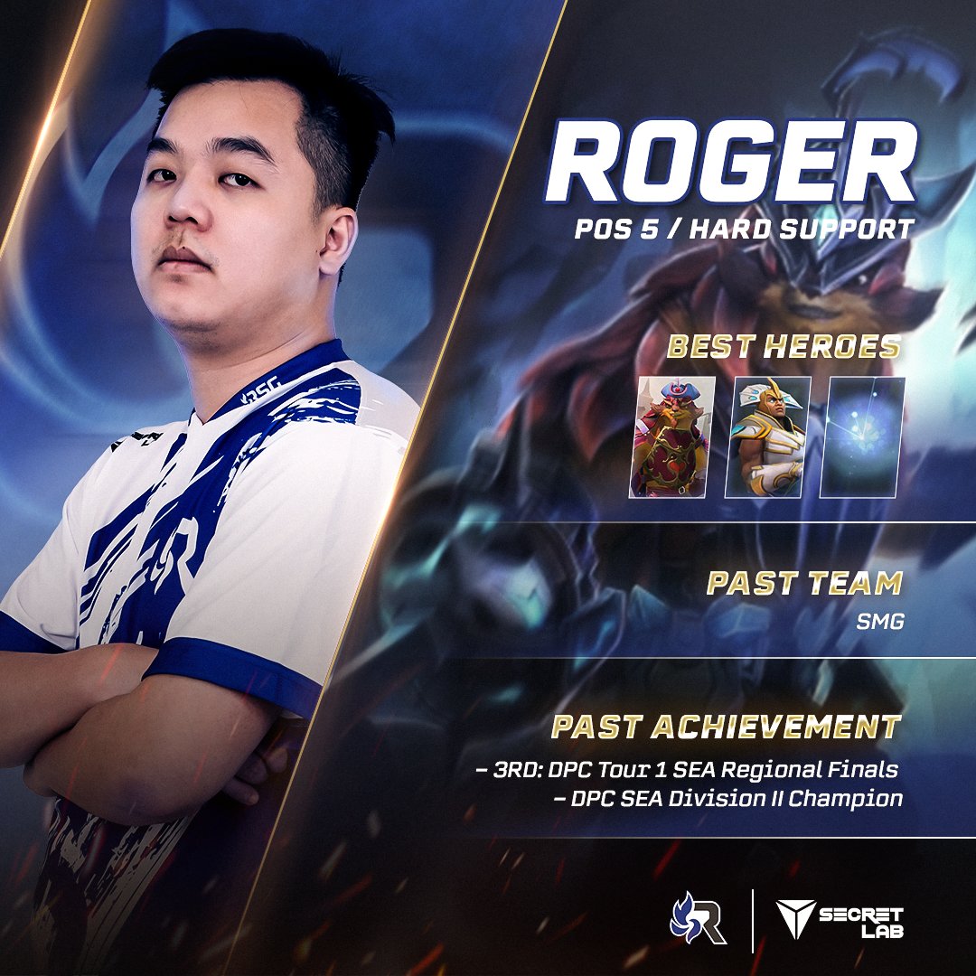 Now for our last featured player, the captain of the team Roger!

He is the most experienced on the team, having the qualities of  being a strong leader that makes him a key contributor leading the team to their success.

#GGRSG #Dota2