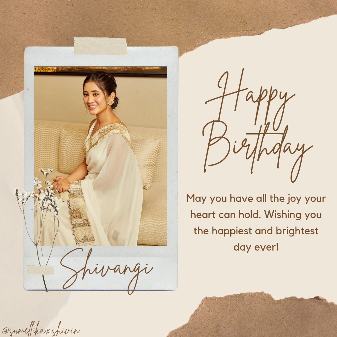 Nikitha97240326's tweet photo. Happy Birthday to the gorgeous lady Shivangi Joshi
@shivangijoshi10 
#HappyBirthdayShivangiJoshi 
HAPPY BIRTHDAY https://t.co/DyUD0ohBsE