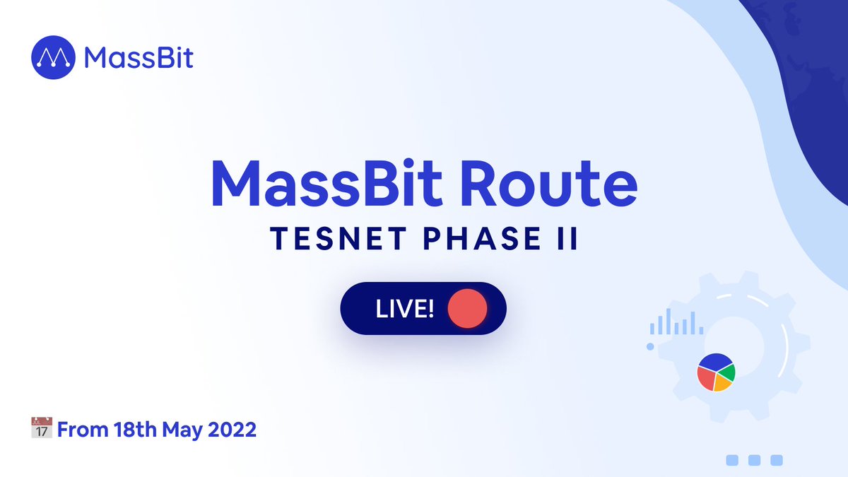 massbitprotocol's tweet photo. Official Launch - MassBit Route Testnet Phase II 🔥

The MassBit Team officially kick-off our most promised event. Join testnet as node/gateway, staking, and get rewards from MassBit.

Join now: https://t.co/UySgHEjxjO https://t.co/SSpVfgAjK7