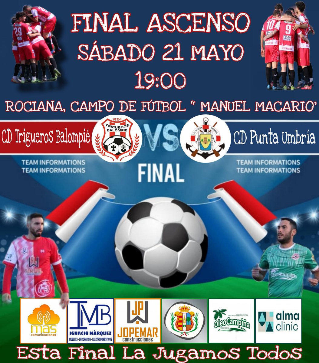 🚌El <a href="/Ayto_Trigueros/">Ayto.Trigueros</a> pone a disposición de la afición 2 autobuses. Las inscripciones serán a partir de hoy en la cantina del polideportivo, cuando comience la venta de entradas para el partido. #Trigueros #TriguerosBalompie #FinaldeAscenso