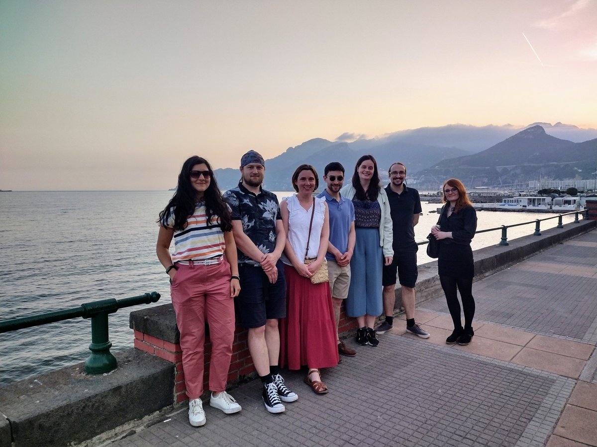 DouganGroup's tweet photo. The @physicsleedsuni contingent enjoying the beautiful setting of Salerno for the @SoftCompNetwork annual meeting. 

#softmatter #softcomp #AM2022 https://t.co/bP9XTaf8n9