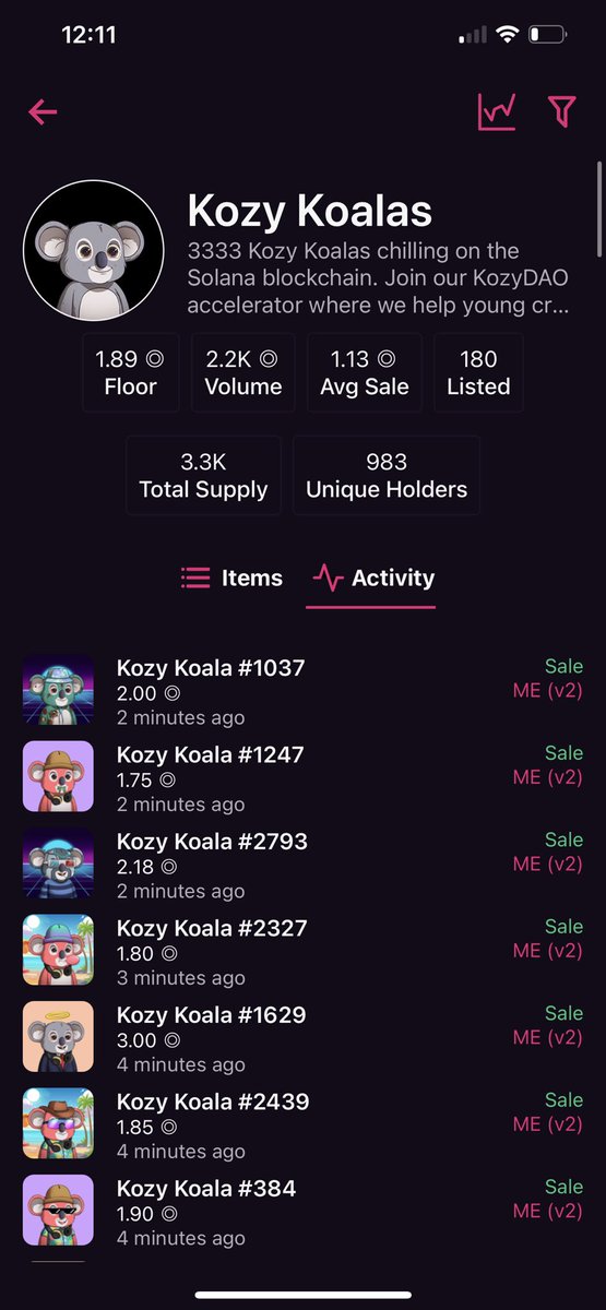 TBstocks5's tweet photo. Better get in before they are all 🧹 up!!!!! #GettinKozy @KozyKoalasNFT https://t.co/XBGCug7D5d