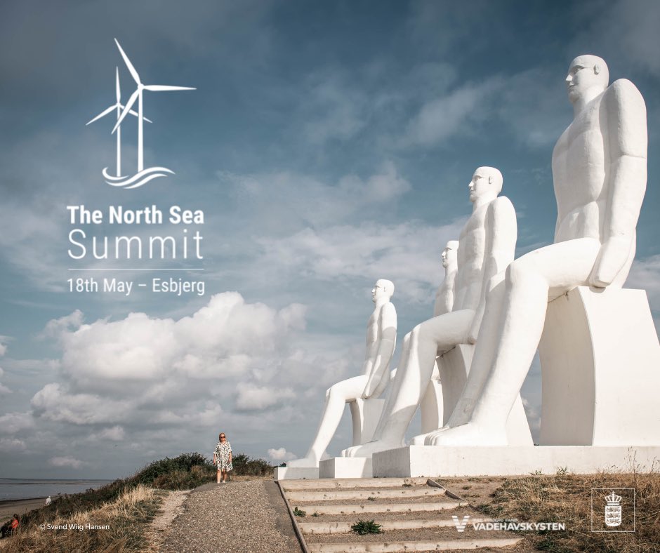 Today, Heads of Government from 🇩🇰 🇩🇪 🇧🇪 and 🇳🇱 as well as @vonderleyen will participate in the #NorthSeaSummit in Denmark to adopt a common vision for deploying offshore wind and related infrastructure in the North Sea.

#GreenTogether #climateneutrality #eudk #RePowerEU