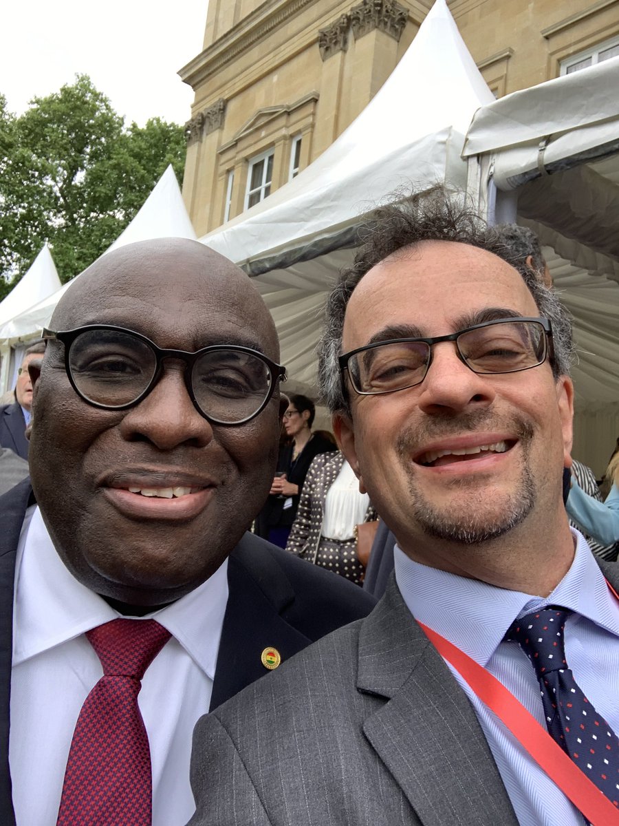 It was terrific to see #Ghana’s High Commissioner to the UK Papa Owusu-Ankomah @powusuankomah doing so well and restored to fine fettle after his very serious bout with COVID - a great gentleman and 🇬🇭 representative.
