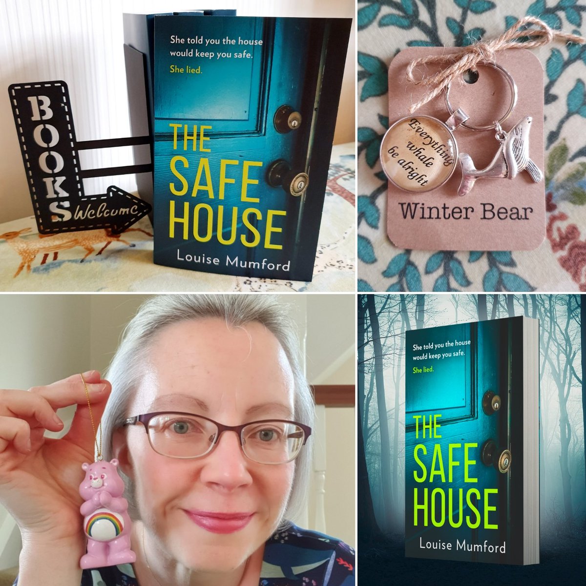 louise_mumford's tweet image. ⭐GIVEAWAY!⭐
To celebrate the launch of #TheSafeHouse I'm offering this fantastic #giveaway. You could win a signed paperback, a 'Books Welcome' book-end, an 'Everything Whale Be Alright' key ring AND a Care Bear hanging ornament! To enter:
*Like this post
*Follow me
*Retweet