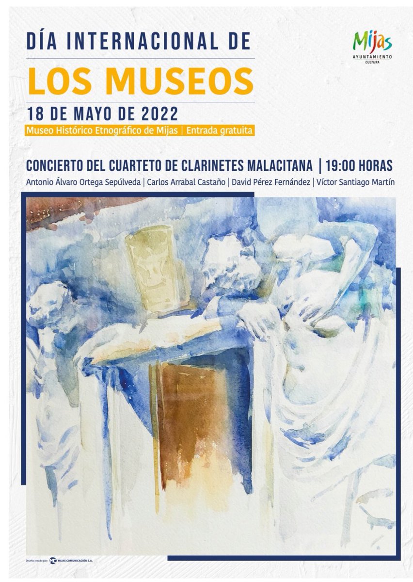 AytoMijas's tweet photo. 🖼 Celebramos el Día Mundial de los Museos con el acceso gratuito al Museo Etnográfico de Mijas y el concierto de Cuarteto de Clarinetes Malacitana 

#diamuseos #mijas #culturamijas https://t.co/oVpwJAMMEo