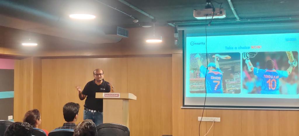 Ktech_Hub's tweet photo. In the recent session at Ktech Innovation Hub, powered by @nasscom, Sagar Kagalwalla, Head, Growth &amp; Marketing, @onsurity, interacted with startups to elucidate them about turning a brand into business. He covered insightful topics ranging from brand building to growth marketing. https://t.co/ZzpFlBtBsp