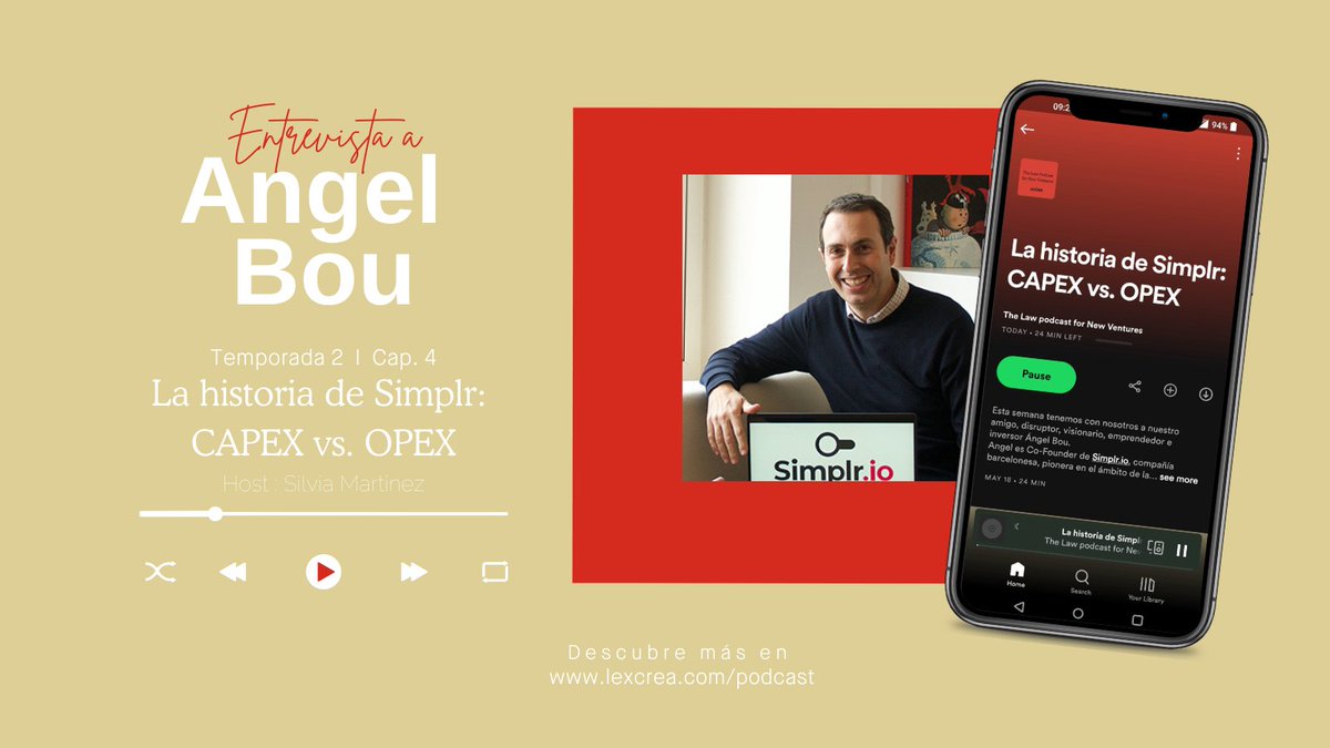 Lexcrea1's tweet photo. ¿Te suena el concepto de #economiacircular? ¿Y, qué tal la financiación vía #notasconvertibles? 

🎙️En el #TheLawPodcastForNewVenturesos de hoy, os traemos la historia de @Simplr_io, la única empresa en el mundo en el ámbito de la economía de acceso. https://t.co/Ty7VtZOdN2
