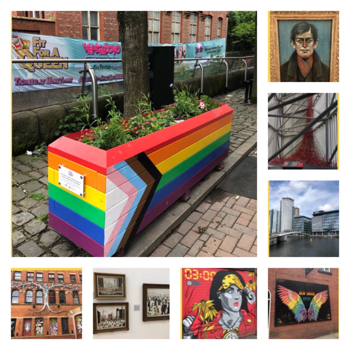 JaneCanDoSE4's tweet photo. Morning😎Having a lovely time up North! Spent nearly 48 hours in #Manchester &💕it-vibrant city with lots of bars/restaurants/street art/canals-lovely afternoon spent out Media City where also Imperial War Museum & Lowry-off later this morning to Liverpool #VisitingUK #Exciting https://t.co/pwCTPx4owa