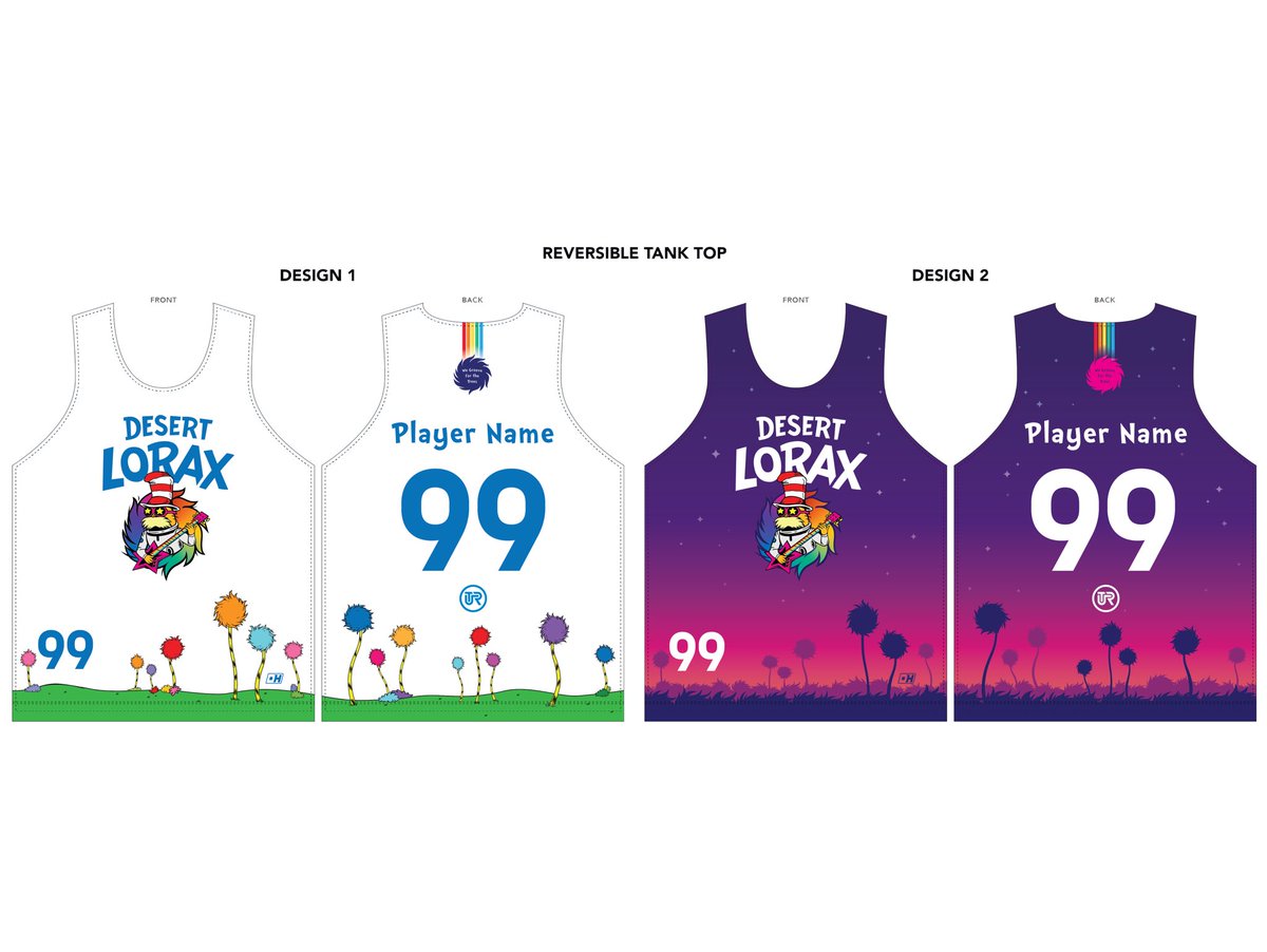 threeriversulti's tweet photo. Hey all, it’s time to get new Desert Lorax swag, designed by our very own Jasmine Woo! We have long and short sleeve jerseys, a reversible tank, shorts, and a cheeky neckie to keep the cold out. Orders and payment must be received by May 30th. 
 
https://t.co/zJSHbofPfv https://t.co/Kk5FBmAi7P