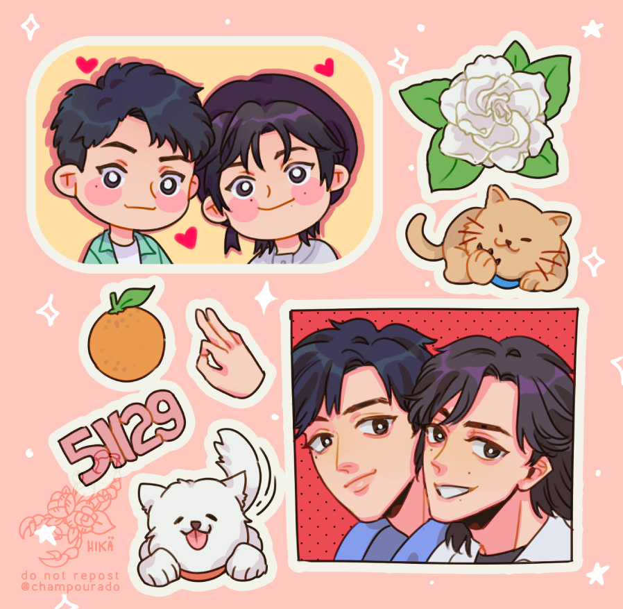 made this sticker sheet for lld'er friends  ☺️🌼🍊 