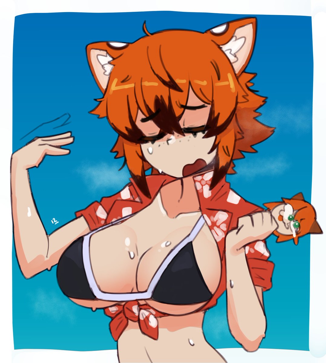 Dgvr_'s tweet photo. was gonna be a quick sketch, but ehh... 🫠
anyways, hope you're not melting anymore @ShimadaTiger https://t.co/JFLIdcfGpY