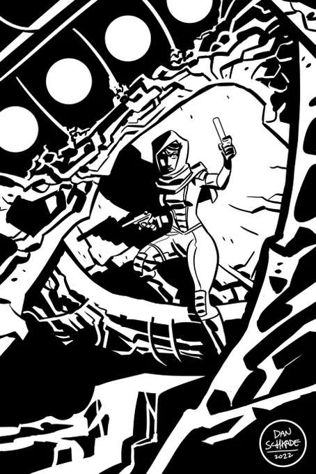 Sci-fi bounty hunter Mercy St. Clair from @Ron_Randall's TREKKER 