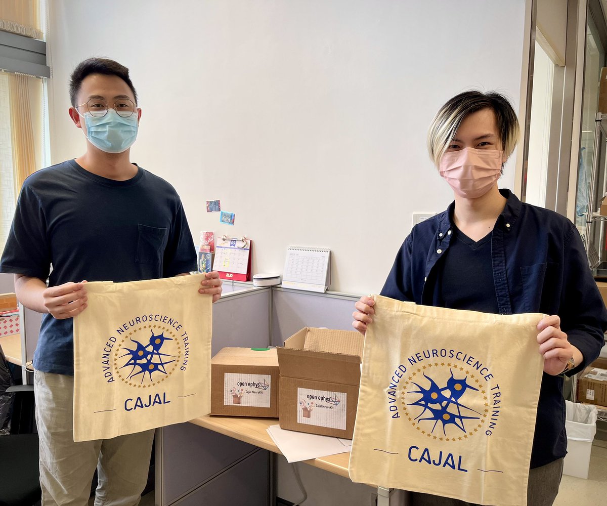 JQIpLab's tweet photo. Ted and Matthew just received the #NeuroKit for Extracellular #Electrophysiology Acquisition training course next week ! Exciting !! 
 @ah_leighton @jvoigts 
@oepsTeam @OpenEphys @FENSorg @ibroSecretariat @Cajal_Training https://t.co/LJ7pkYq0Dg