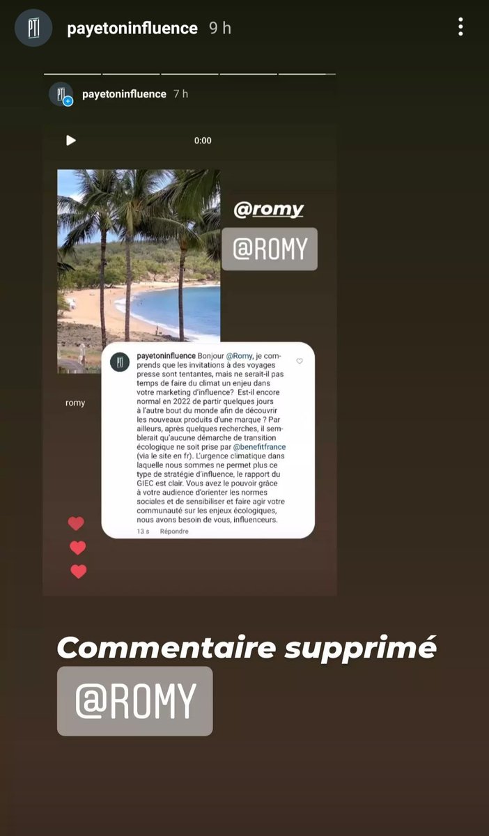 ABlogPourpoint's tweet photo. @Missbavarde Sur insta, le compte PayeTonInfluence, en a fait mention.
En épinglant les influenceuses et l'équipe @BenefitFrance et en leur demandant si le fait de ch*** sur l'urgence climatique, pour présenter des cosmétiques, ne les dérangeait pas trop.
#GIEC #PayeTonInfluence #romy https://t.co/hGyqDltWPc