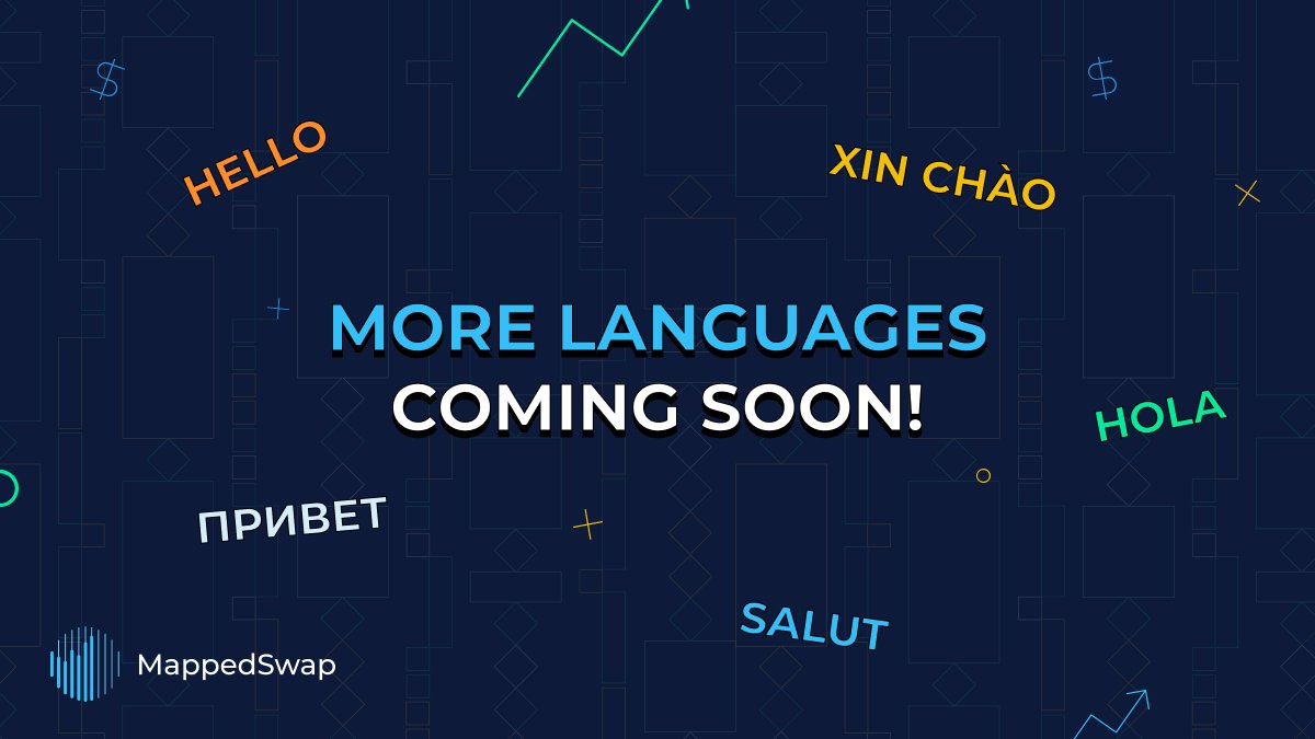 We are bringing in more languages to our community of users! #french #russian #spanish #vietnamese 

#getmapped #mst #crypto #defi #cryptocurrency