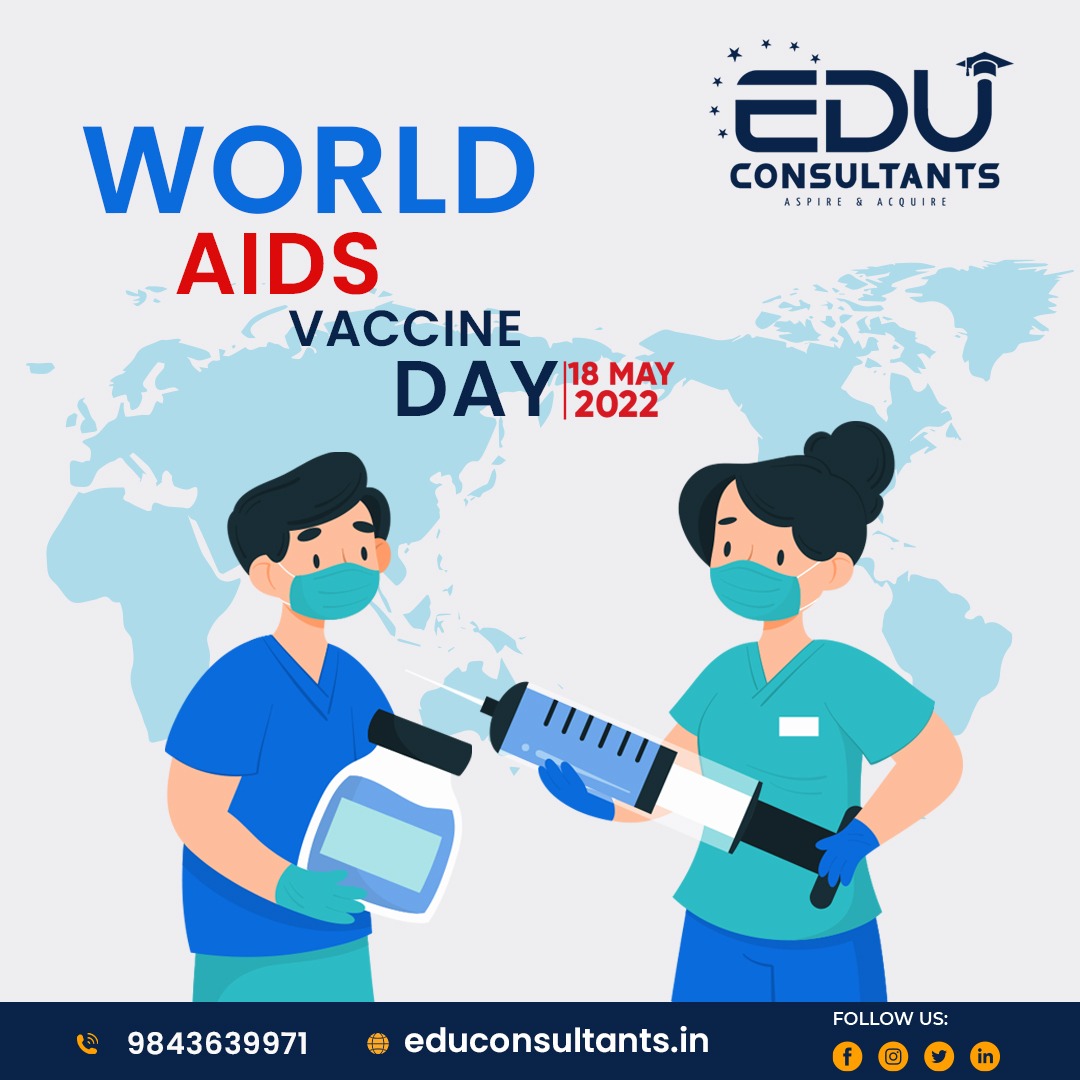 Happy World Aids Vaccine Day! Let us use our compassion and understanding to eradicate Aids hatred

#educonsultant #hivvaccineday #hiv #aids #hivawareness #aidsday #cancer #jipmerpondicherry #mbbs #mbbsabroad #diabetes #hivprevention #sexualhealth #vaccine #pondycherry