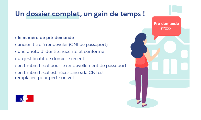 #CNI #Passeport ⏱️| Besoin de renouveler votre carte d’identité ou votre passeport ?
👉 Effectuez votre pré-demande en ligne ici passeport.ants.gouv.fr
👉Munissez-vous d’un dossier complet lors de votre rendez-vous en mairie
🔴La prise de rendez-vous en ligne est gratuite.