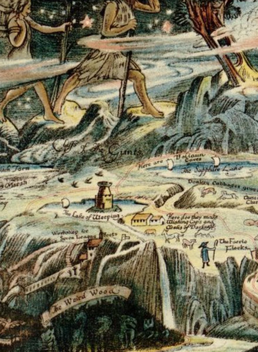 curiousordinary's tweet image. If you'd like to visit The Valley of the Dragons, The Cliffs of the Giants, The Bay of Dreams or Arthur's Avalon, you'll need a copy of Bernard Sleigh's 1918 'Ancient Mappe of Fairyland' which depicts all these places, and many more locations found in fairy... 
#WyrdWednesday
1/3
