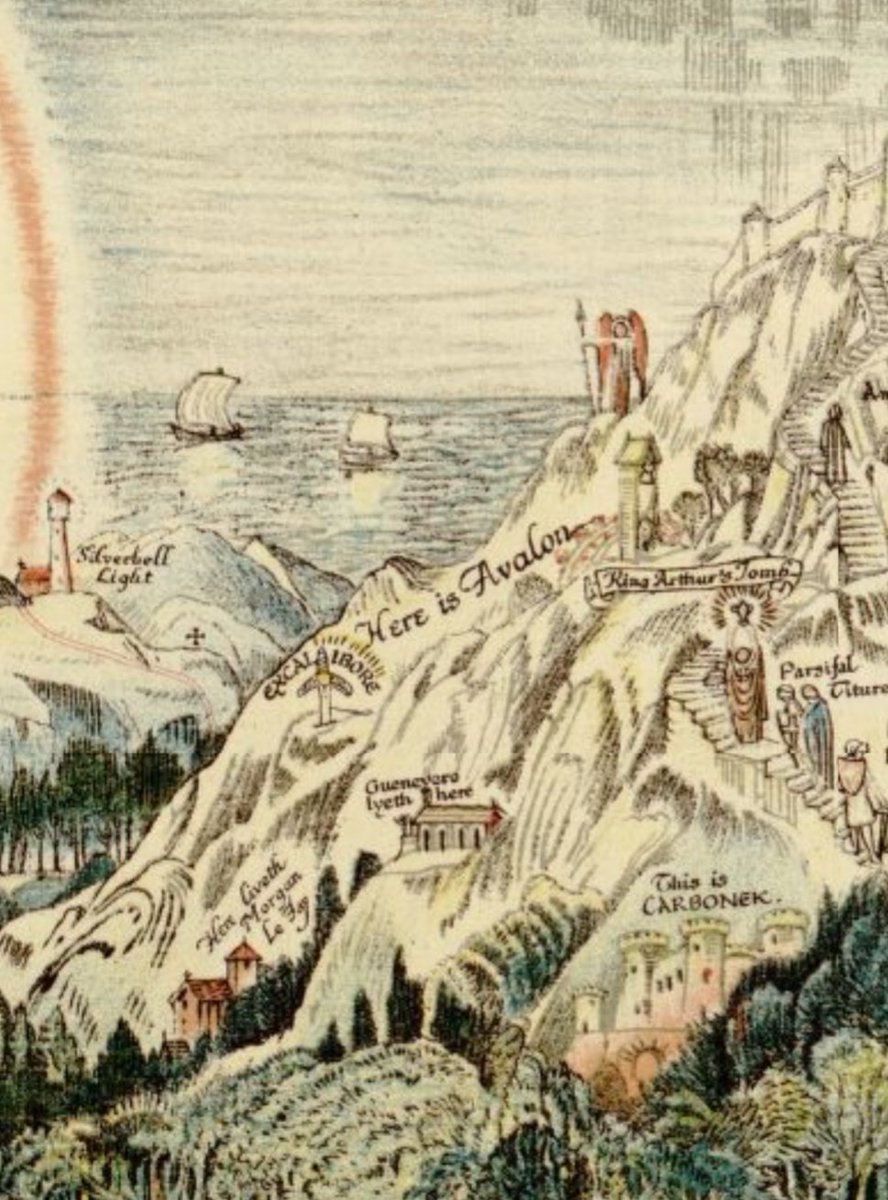 curiousordinary's tweet image. If you'd like to visit The Valley of the Dragons, The Cliffs of the Giants, The Bay of Dreams or Arthur's Avalon, you'll need a copy of Bernard Sleigh's 1918 'Ancient Mappe of Fairyland' which depicts all these places, and many more locations found in fairy... 
#WyrdWednesday
1/3
