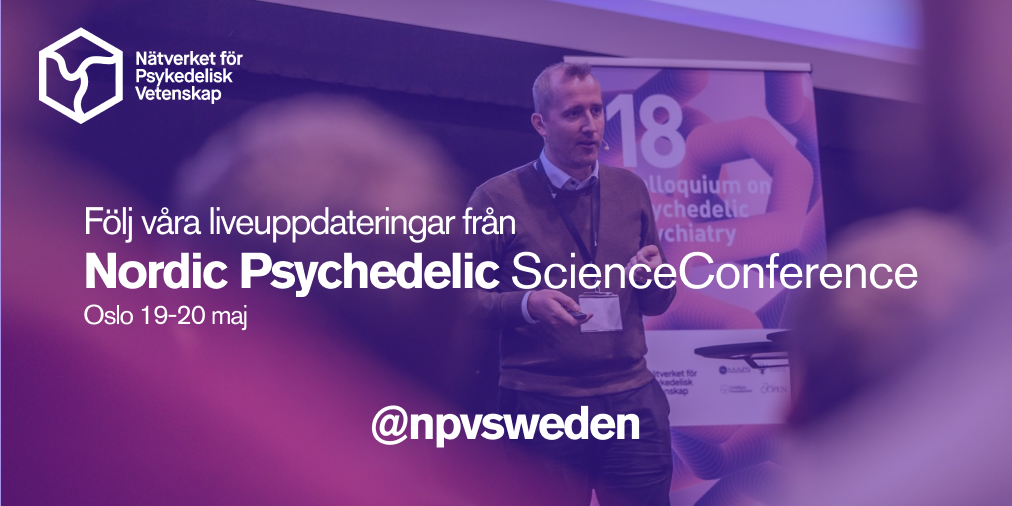 NPVsweden's tweet photo. NPVs delegation av medlemmar till Nordic Psychedelic Science Conference 2022 kommer att hålla er uppdaterade med vad som händer och intervjuer med både föreläsare och åhörare!

Håll utkik i NPVs sociala medier den kommande veckan och följ oss om ni inte redan gör det! https://t.co/oKA5zXZMs3
