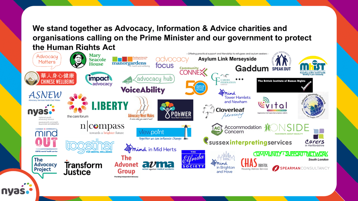 NYASServices's tweet photo. Today, along with 40+ other charities, we wrote to @10DowningStreet, calling on the government to protect the #HumanRightsAct ✍🏿

The letter was organised by @POhWERadvocacy📨

Read the letter  ➡ https://t.co/KQj8xQB2DK

#humanrights  #SavetheHumanRightsAct #knowyourrights https://t.co/RkFBCj1gMP