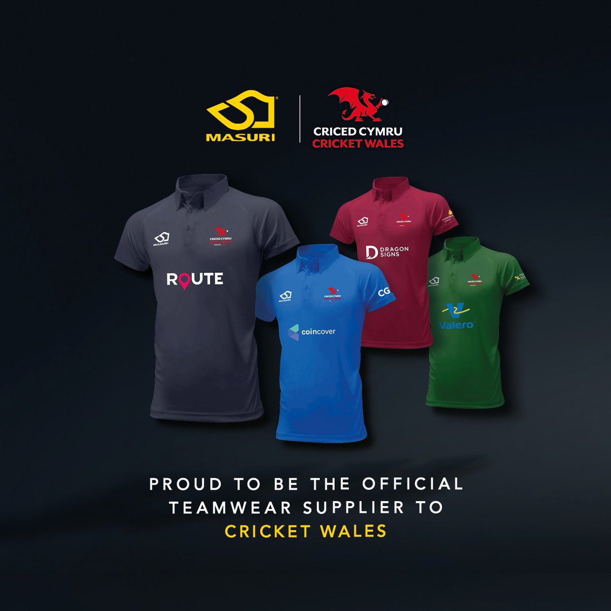 CricketWales's tweet photo. Officially welcoming Masuri to the Cricket Wales family. 
Together, we will be offering affiliated clubs &amp; players the opportunity to win protective &amp; team-wear in the coming months &amp; years.
And if you’re visiting @SophiaGardens @GlamCricket, do take a look in the shop at Gate 2. https://t.co/JEdJQvxSkU