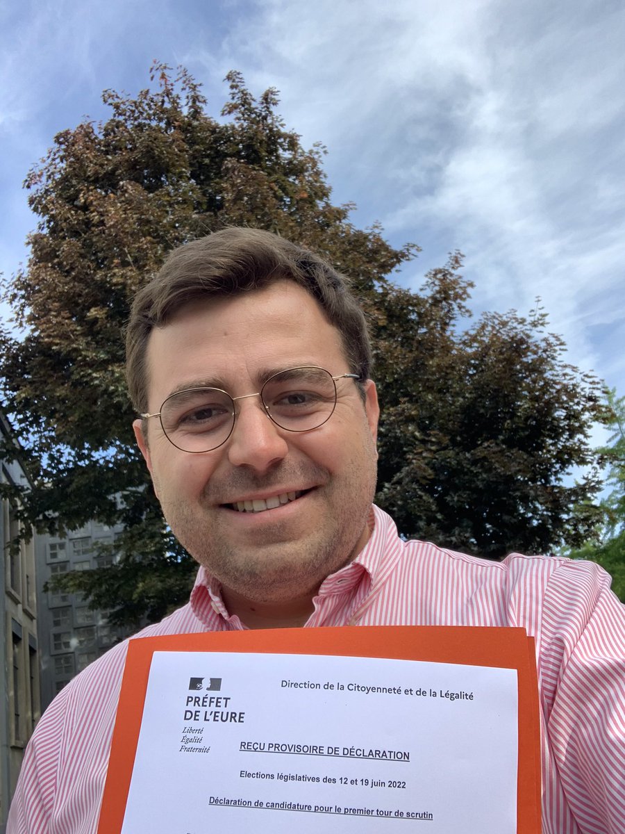 telexhauser's tweet photo. OFFICIEL candidat aux élections législatives dans la 3eme circonscription de l’Eure ! https://t.co/PKVa0tr1gm
