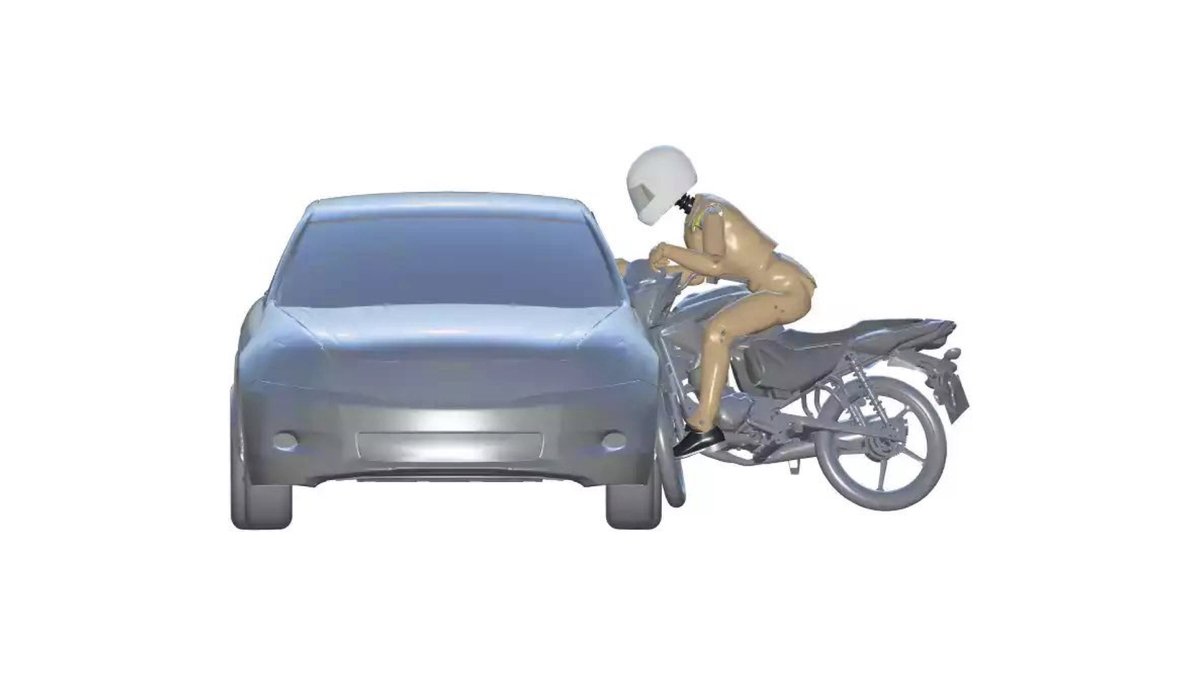 AutolivInc's tweet photo. We advance motorcycle crash tests with @HumaneticsATD. Together, we are developing a test dummy in both physical and finite element models to evaluate the vehicles' risks and safety features. Read more: https://t.co/Gutb57IG0X https://t.co/pIbtDtxYjF