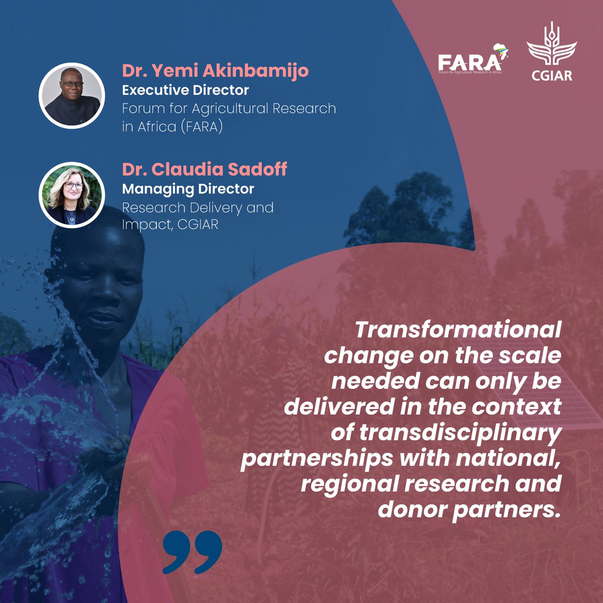 Together with <a href="/CGIAR/">CGIAR</a>  , we are unwavering in our pursuit of a united and successful way forward for Africa.
Without a thriving Africa, #OneCGIAR cannot be a success.
Here’s how we are increasing its engagement in Africa for the benefit of all: bit.ly/3liBSZA