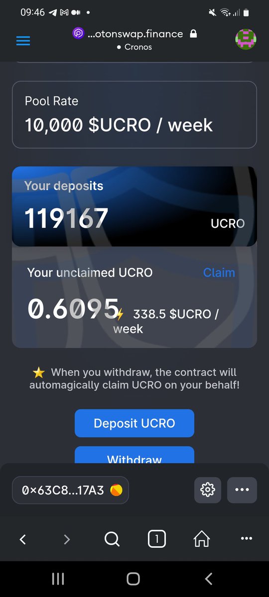 FerroFfm's tweet photo. @UtiliCro staking n farming are working Well. Also my usdc rewards are growing and growing.
I decidet to stake my tokens.
By the way the dev is gunna fully doxxed and kyc to @photonswap_fi 
@CryptoSuperApe @1goonrich  @CometCalls @Ralvero
@cryptocom @NewsCronos 
@CronosChainNews https://t.co/e8tK14vZCh