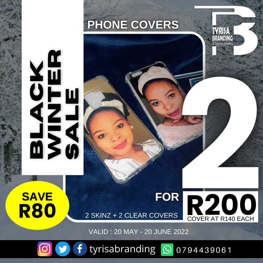 tyrisabranding's tweet photo. Warm up for winter with our personalized items, 2 for the price of 1 has never felt this warm. WhatsApp us at 0794439061 today

#StellenboschUniversity #LTDWSOMIZI
#wednesdaythought
#Phonecase #tyrisabranding https://t.co/xy0yB036GG