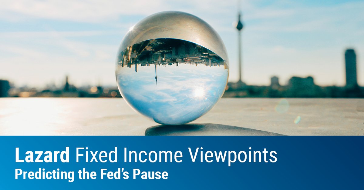 Bond #yields seem divorced from the reality that companies and the economy are doing well. But in a market that reads the #Fed’s possible rate path in every detail, #investors may not have to wait much longer for yields and fundamentals to reunite  lazardassetmanagement.com/gl/docs-page/p…