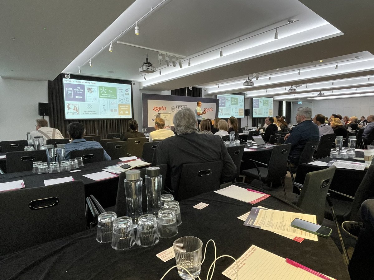 animltech's tweet photo. It is Day 2 at @AHInnovation’s #PetCareInnovation Summit, and again a full schedule with wonderful talks and exciting 1:1 meetings, which we are starting with @Zoetis. If you're at the Summit, and want to hear about our #wearable #innovation for dogs, find our team during breaks. https://t.co/T5YnSKcoAJ