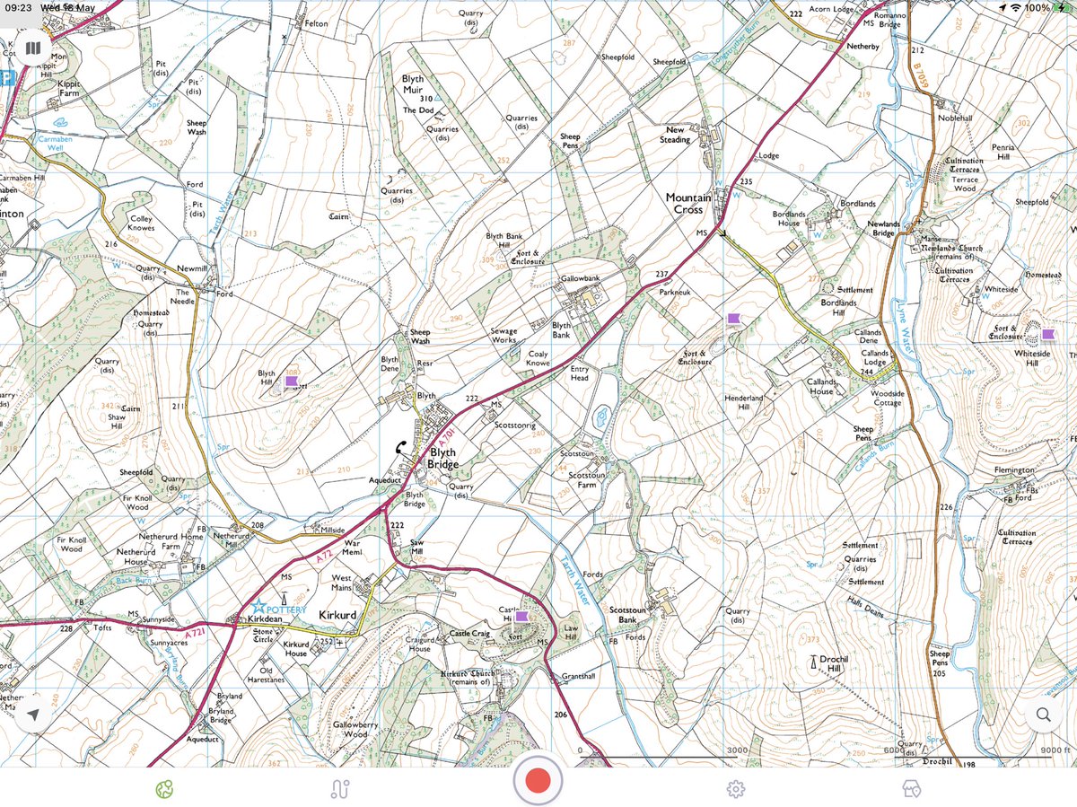 silverhills64's tweet photo. Blyth Hill, west of Peebles stands at 308m a #contour #multivallate fort with evidence of 4 ramparts, 3 entrances and a series of quarried scoops. #HillfortsWednesday https://t.co/92mDbuxlfl