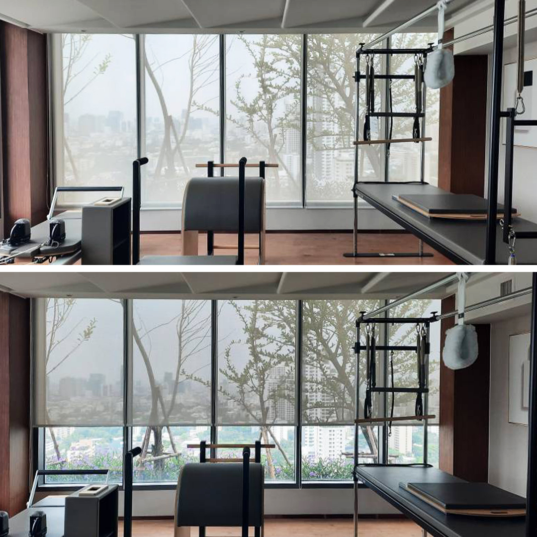 StyleGroup_'s tweet image. Stylish and functional, sheer blinds are a great way to brighten up the room without exposing users to harsh sunlight. Featured here is our project for 𝗧𝗵𝗲 𝗖𝗶𝗿𝗰𝗹𝗲 𝗦𝘂𝗸𝗵𝘂𝗺𝘃𝗶𝘁 𝟯𝟭’s pilates studios.