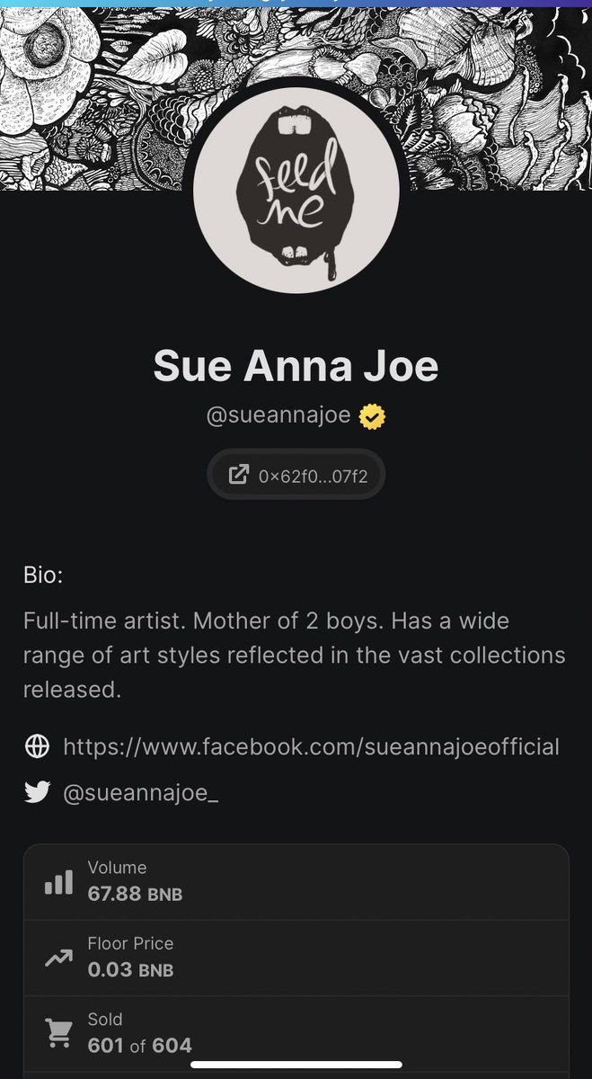 <a href="/irzzwani/">IRZZ</a> B - Badtor social club <a href="/badtorsc/">BADTOR SOCIAL CLUB</a> 
F - Flucking flowers <a href="/fluckingflower/">FluckingFlowers™ NFT</a> 
S - Sue Anna Joe <a href="/sueannajoe_/">ꜱᴜᴇᴀɴɴᴀᴊᴏᴇ 〄 🏴‍☠️️</a>