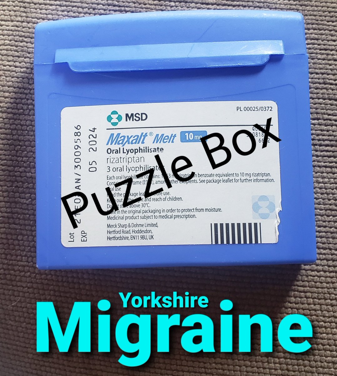 YorkshireMigra1's tweet photo. Wanted superstrength genius or child to extract #maxalt meds from their numerous landfill boxes &amp; packets 🤪Its a pain in the arse to stop the pain in my head 🙄 #migraine #Menopause #NEISvoid #Disability #Neurology #sheffield #spoonie #MigraineChat #ChronicPain #HRT https://t.co/Q6nEhxhLsi