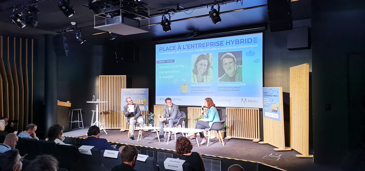 EchosParisien_E's tweet photo. "Place à l'entreprise hybride!"
Sophie Monfort : "L'hybridation est aussi tournée vers l'extérieur. C'est même une clé de la relation client".

Une conférence @LesEchos et @AdobeFrance

#travailhybride #esignature https://t.co/li4hkdpFwE
